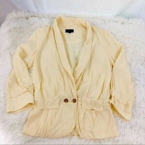 TOPSHOP cream long sleeve blazer women’s sz S 4